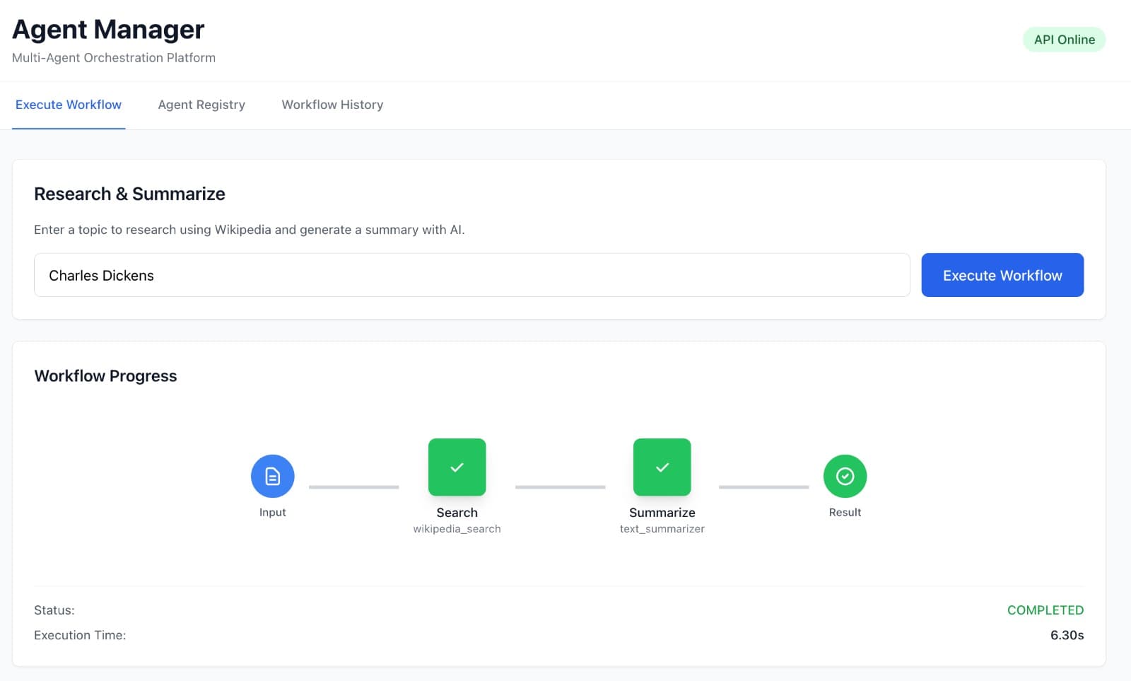 Screenshot of AI teams dashboard orchestrating multiple agents
