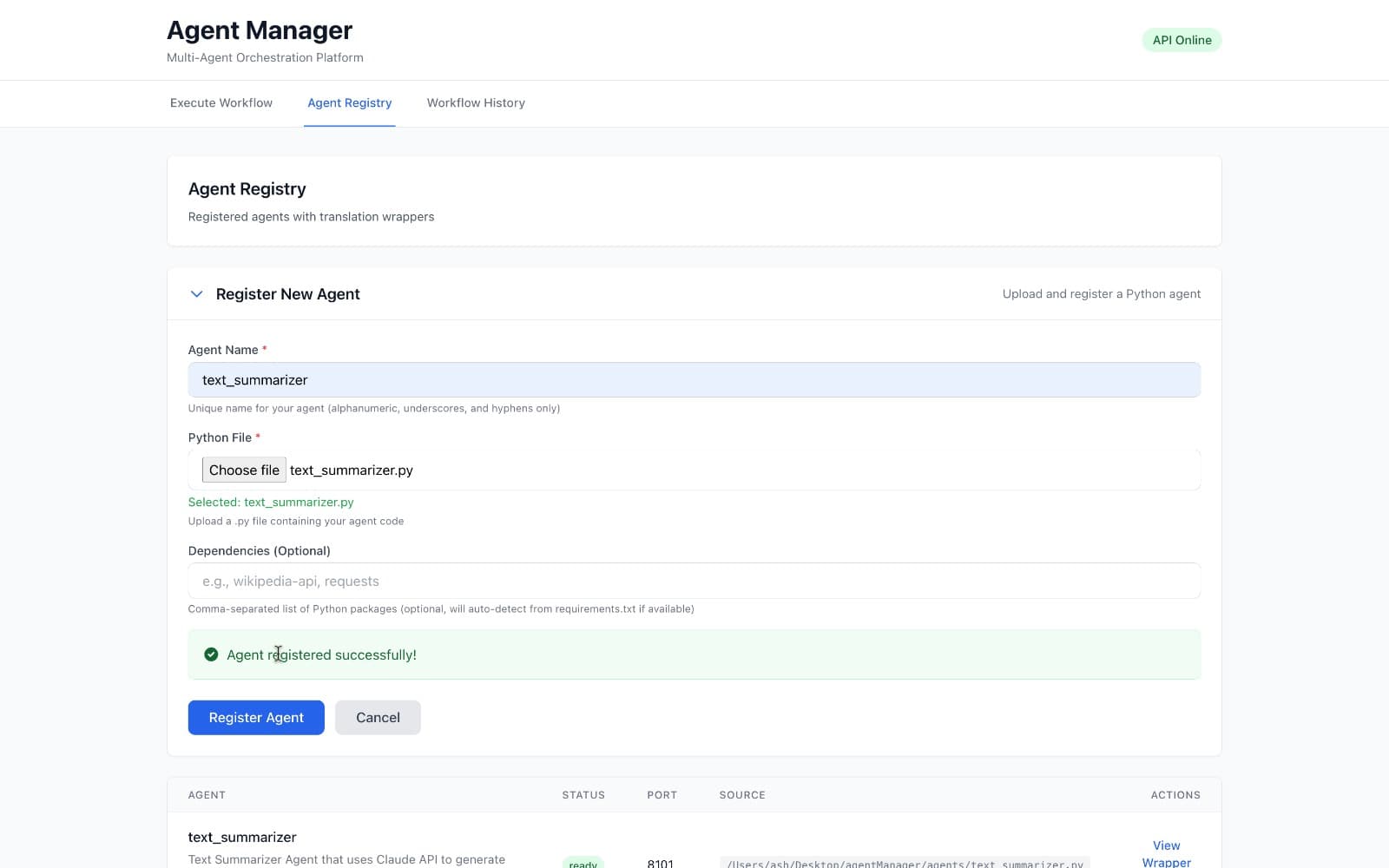 Screenshot of AI manager configuring agent strategies